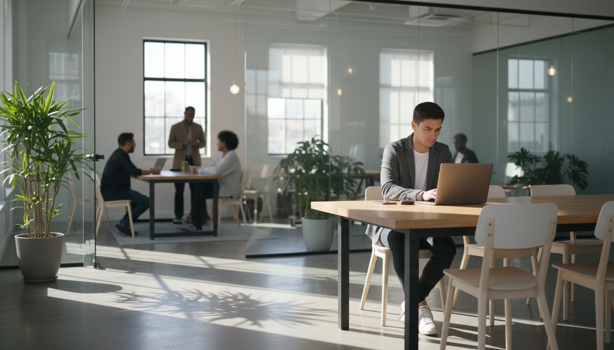 한국 기업 회의실에서 프레젠테이션을 진행하는 한국인 매니저