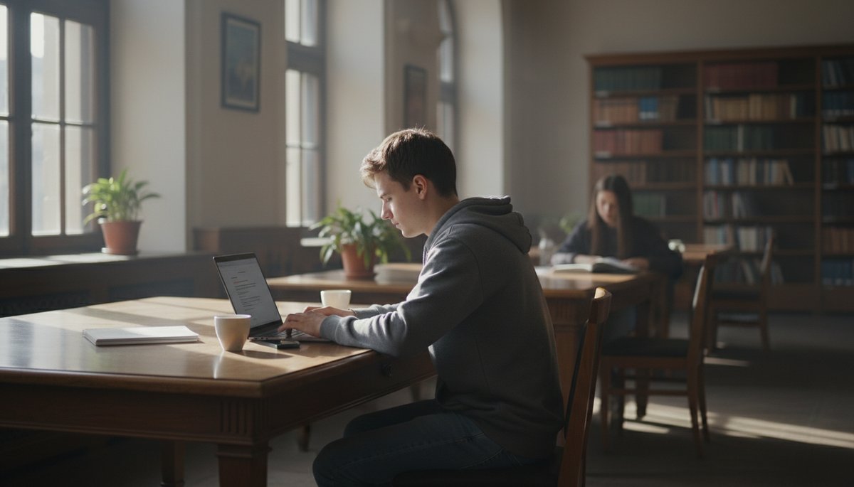 Korean IT professional configuring privacy settings on computer screen in Seoul tech startup office