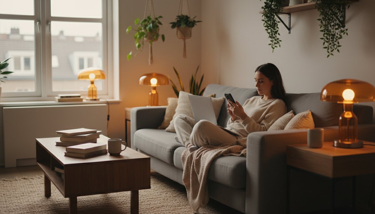 한국 코워킹 스페이스에서 모니터를 보며 작업하는 한국인 남성
