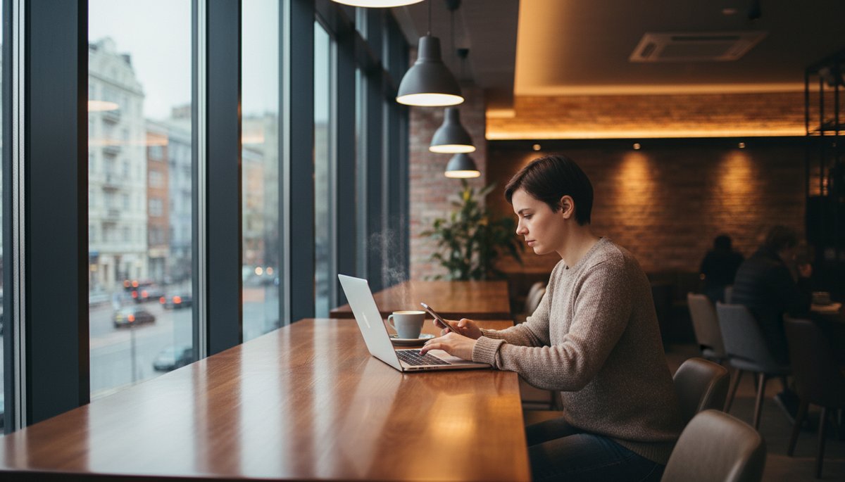 서울 지하철에서 이어폰을 끼고 스마트폰을 보는 한국인 청년