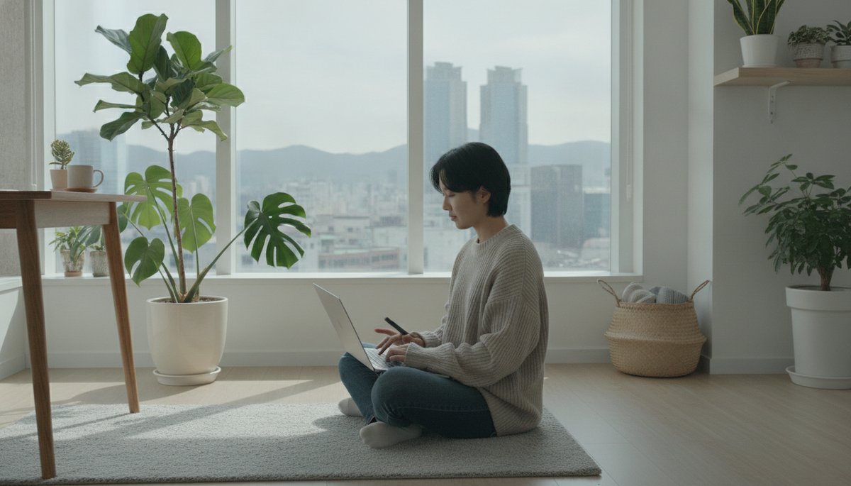 서울 1인 가구에서 카드 명세서를 보며 구독료를 점검하는 한국 직장인