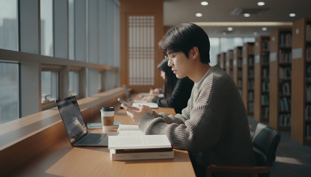 한글 다이어리에 구독 목록을 정리하며 점검하는 모습
