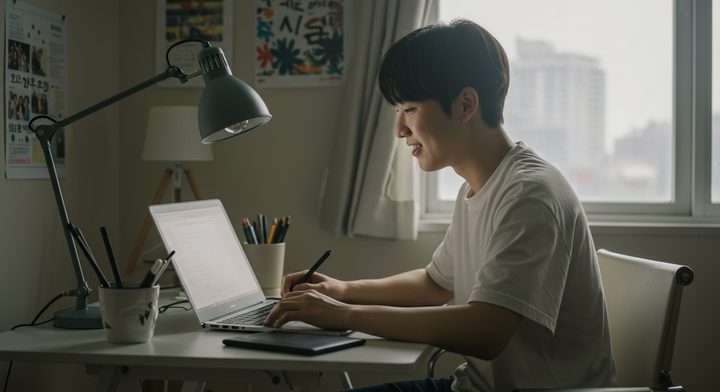 캡컷 Pro를 사용하는 한국 20대 크리에이터