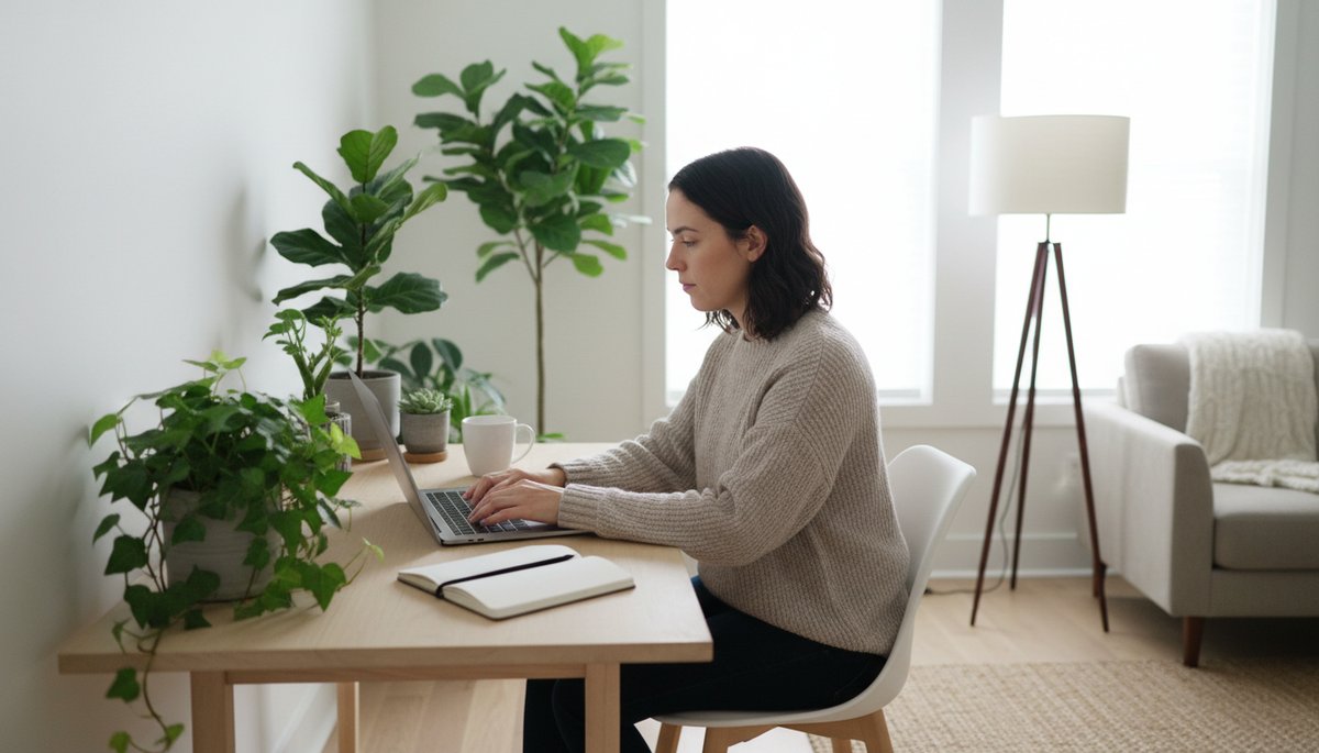 서울 사무실에서 ChatGPT 앱 연동 기능을 사용하는 한국 직장인