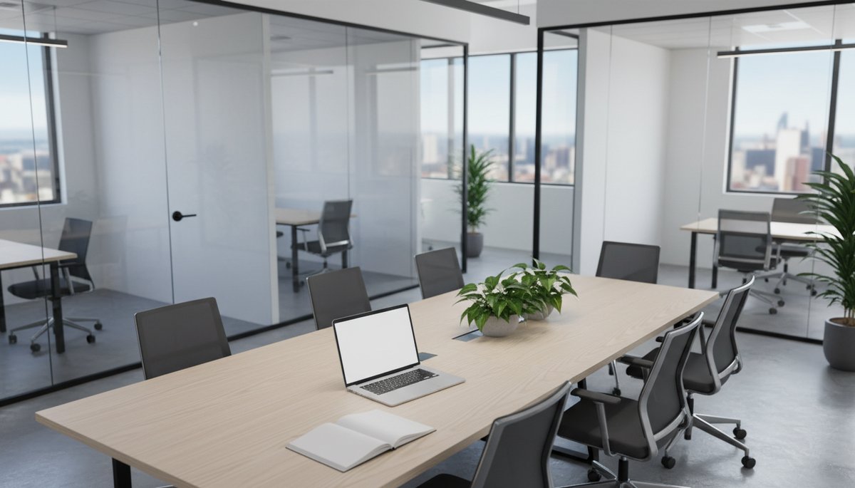 한국인 커플이 서울 한옥 카페에서 여행 계획을 세우는 모습