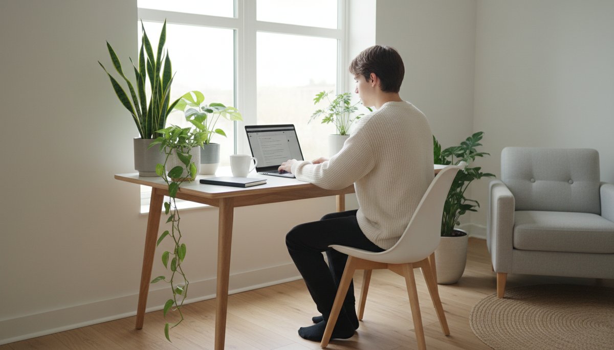 구글 Gemini 앱을 사용하는 한국 직장인의 모습