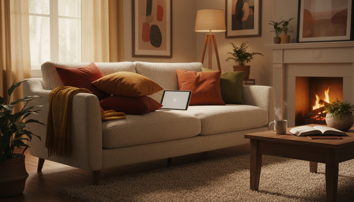 서울 연남동 카페에서 스마트폰과 노트북으로 콘텐츠를 기획하는 한국 마케터