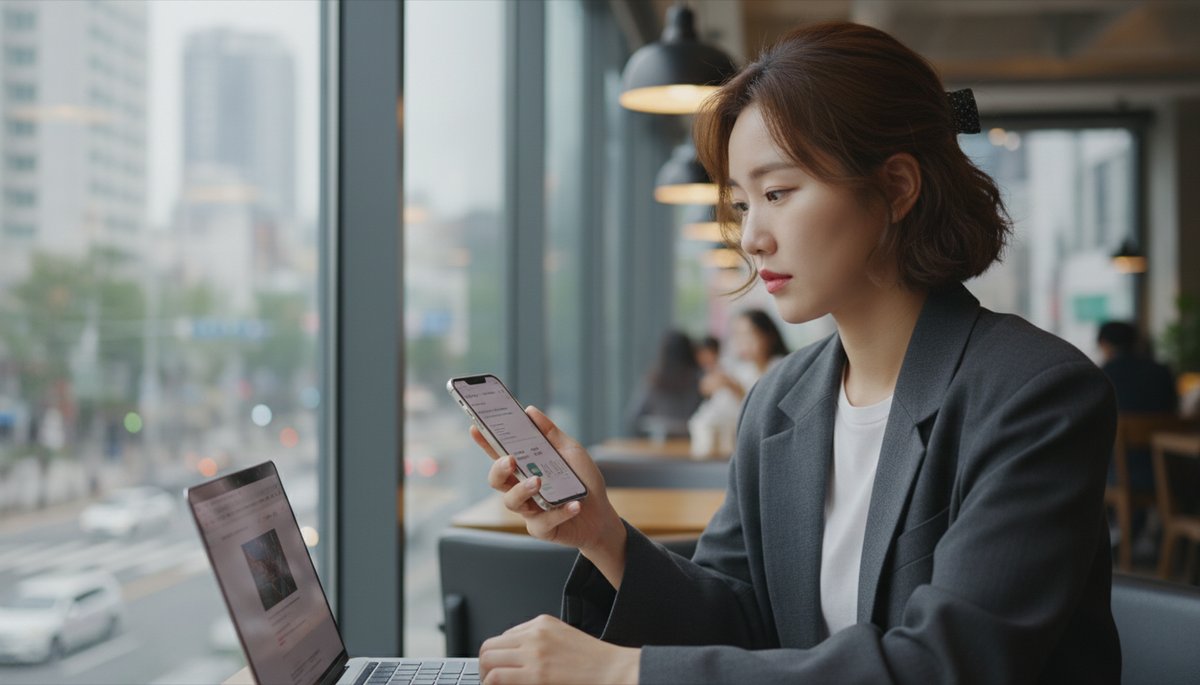 AI 기술 관련 그래프가 보이는 모니터 앞의 분석가