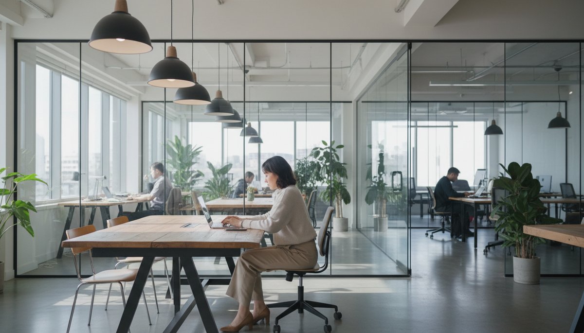 서울 성수동 카페에서 스마트폰으로 금융 앱을 확인하는 20대 한국인 남성, 아메리카노와 한글 메뉴판이 보이는 테이블