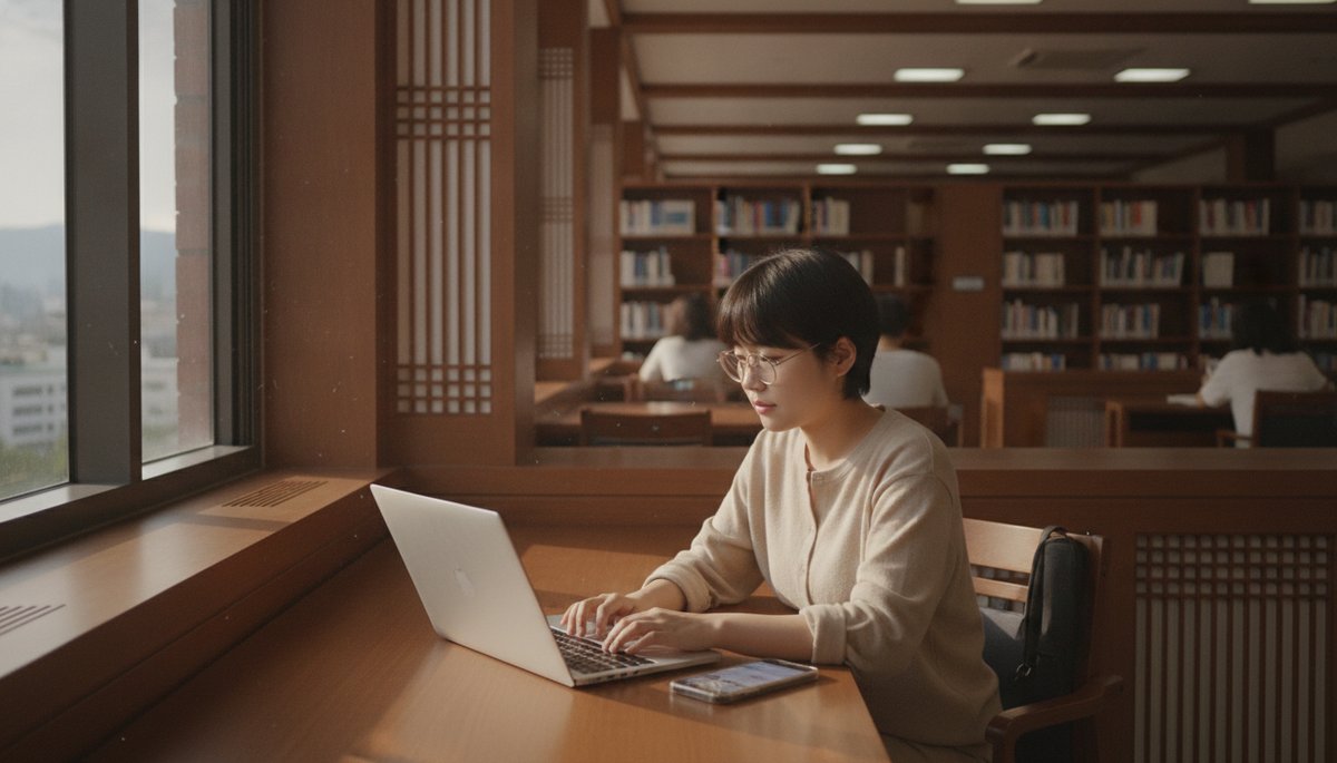 가계부를 정리하며 구독료를 계산하는 한국 여성